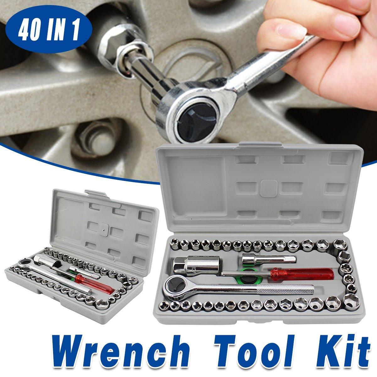 V528-AUTO-REPAIR-TOOL-40PCS-226083-202509291427-00 40pcs Auto Repair Tool Kit Set Car Maintenance Mechanics Garage Hand Tools - Image 1