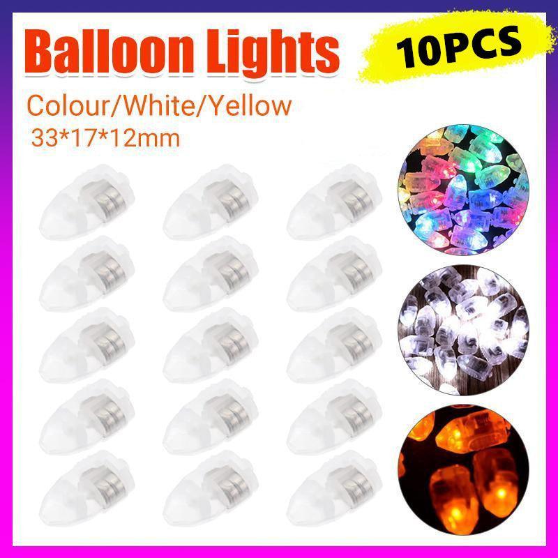V528-BALLOONLIGHTS-WHITE-10PCS-214134-202510011218-00 10PCS LED Balloon Lamp Lights Lantern Light Balloons Glow Christmas Party - White - Image 1