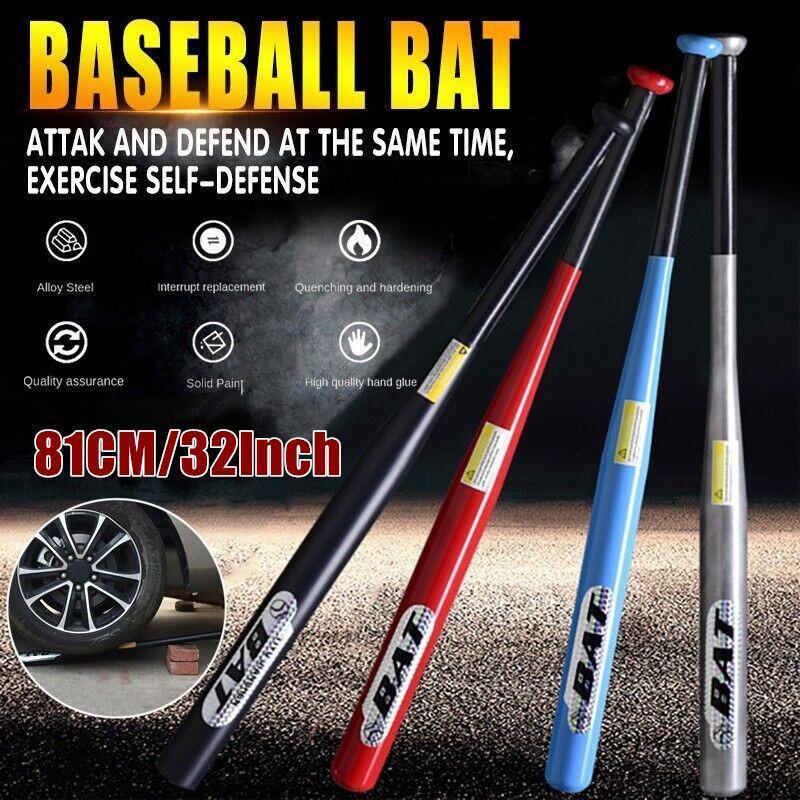 V528-BASEBALLBAT-BLUE-32IN-310408-202509302118-00 32inch 81cm Alloy Steel Baseball Bat with Multi-Colour Options - Blue - Image 1