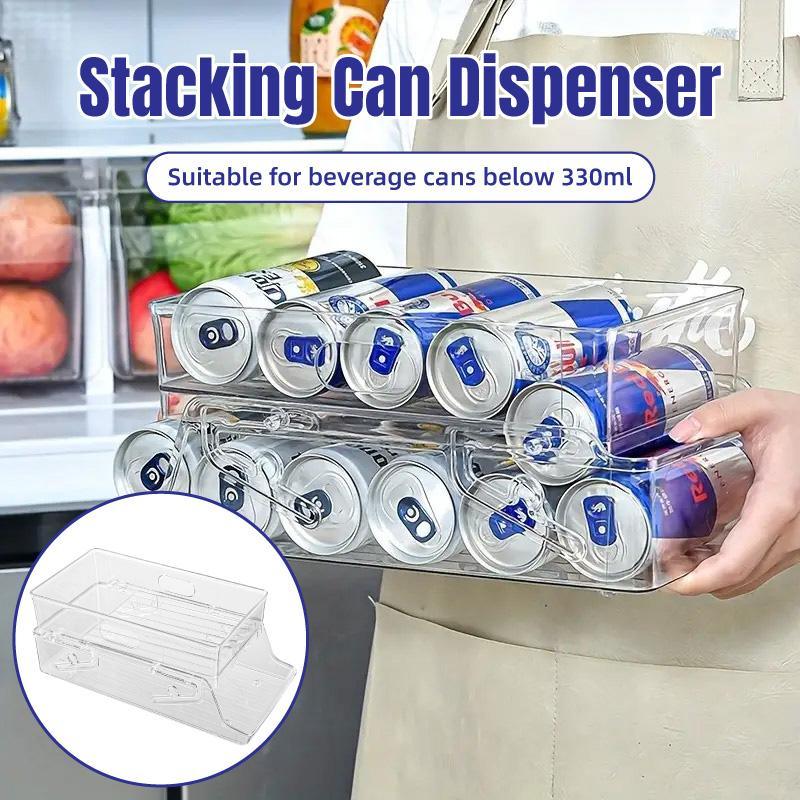 V528-BEVERAGE-975900-202509251626-00 Double Tier Drinks Organiser Drawer Shelf Storage Rack Beverage Dispenser Holder - Image 1