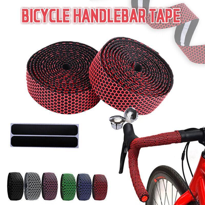 V528-BICYCLEHANDLEBARTAPE-WHITE-458142-202510010500-00 2X Thick Bicycle Handlebar Tape Bar Drop Wrap Mtb Road Bike Anti-Slip Punch - White - Image 1