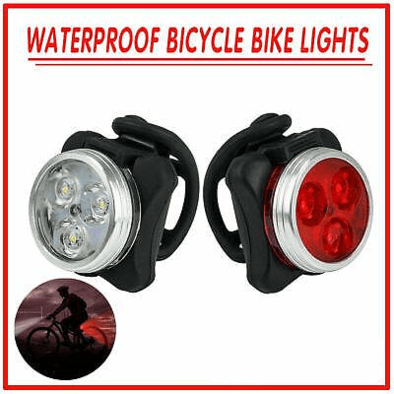 V528-BICYCLELIGHT-60663-202509291927-00 Waterproof Bicycle Bike Lights Front Rear Tail Light Lamp Usb Rechargeable Ipx4 - Image 1