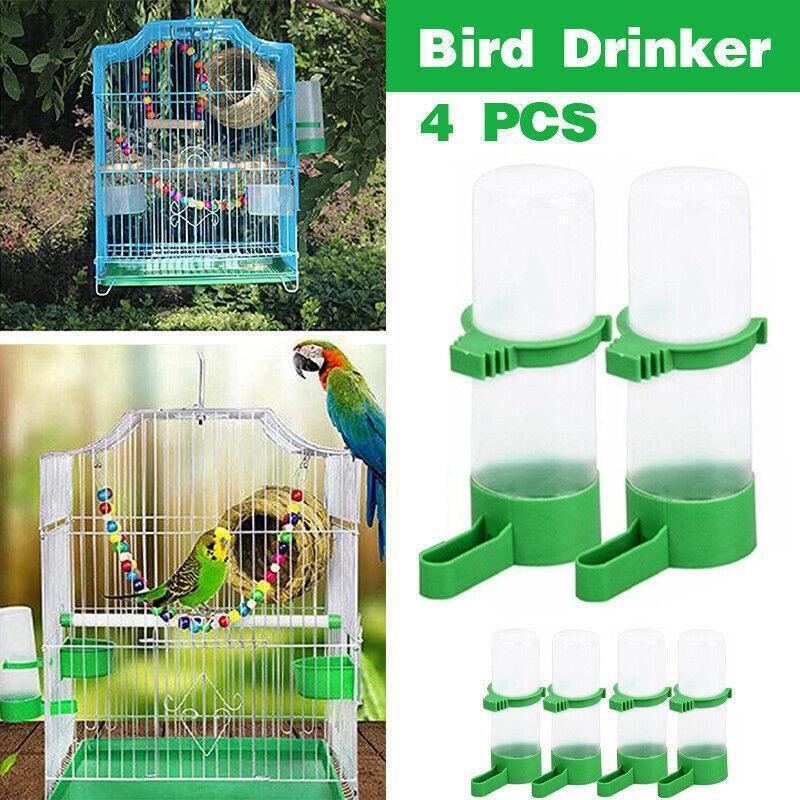 V528-BIRDDRINKER-4PCS-90230-202509251022-00 4Pcs/Set Drinker Food Feeder Water Clip For Cage Bird Parrot Cockatiel Budgie Au - Image 1