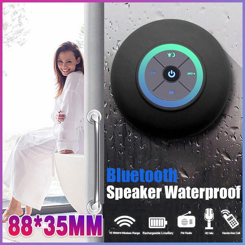 V528-BLUETOOTHSPEAKER-560148-202509291736-00 Waterproof Bluetooth Shower Speaker with LED Light FM Radio and Suction Cup - Image 1