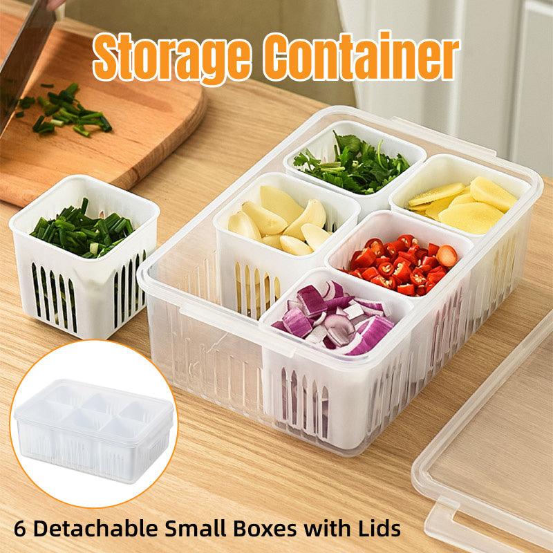 V528-BNION-BOX-6-722297-202509251625-00 Convenient Crisper Box with Lid Storage Compartment Organizer for Vegetables - Image 1