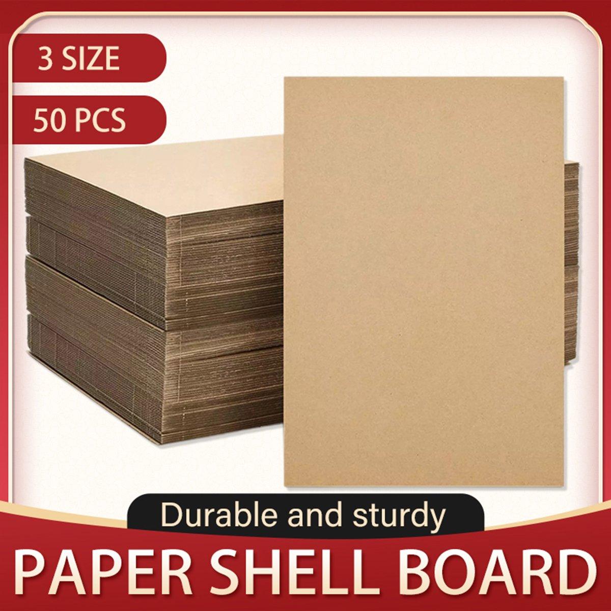 V528-BOARD-50PCS-21-30-127776-202509302027-00 50pcs Corrugated Cardboard Sheets Express Carton Spacer Gasket Packing Material - 21x30cm - Image 1