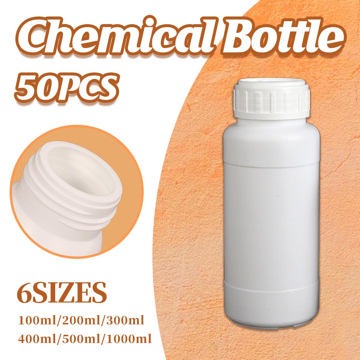 V528-BOTTLE-50PCS-300ML-630947-202509301836-00 50pcs Chemical Bottle White Plastic Sample Reagent Bottles for Lab Storage - 300ml - Image 1