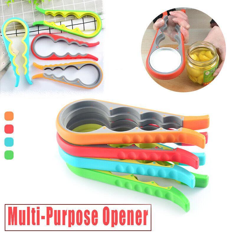 V528-BOTTLEOPENER-GREEN-22300-202509291936-00 Silicone Jar Can Opener Multi-Purpose Lids Cap Arthritis Bottle Opener Easy Grip - Green - Image 1