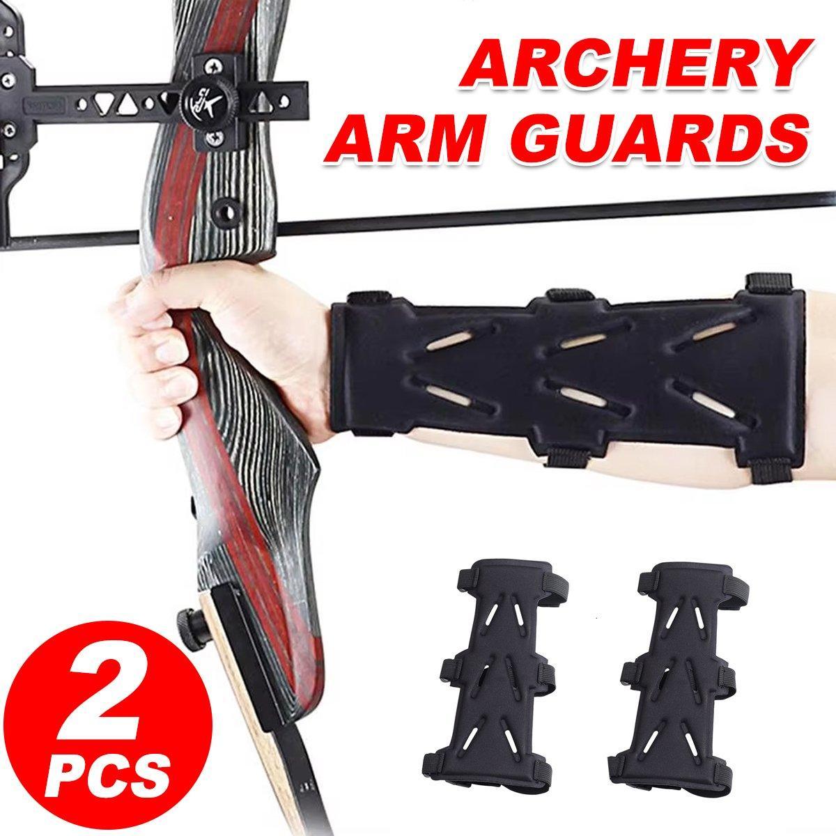 V528-BOW-GUARD-2PCS-854773-202509291454-00 2X Archery Arm Guard Finger Guard Protective Gear For Practice Openwork - Image 1
