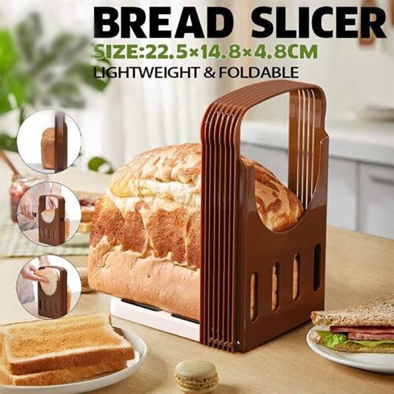 V528-BREADMACHINE-70779-202509251125-00 Foldable Bread Slicer Cutting Guide for Loaf Toast Adjustable Thickness - Image 1