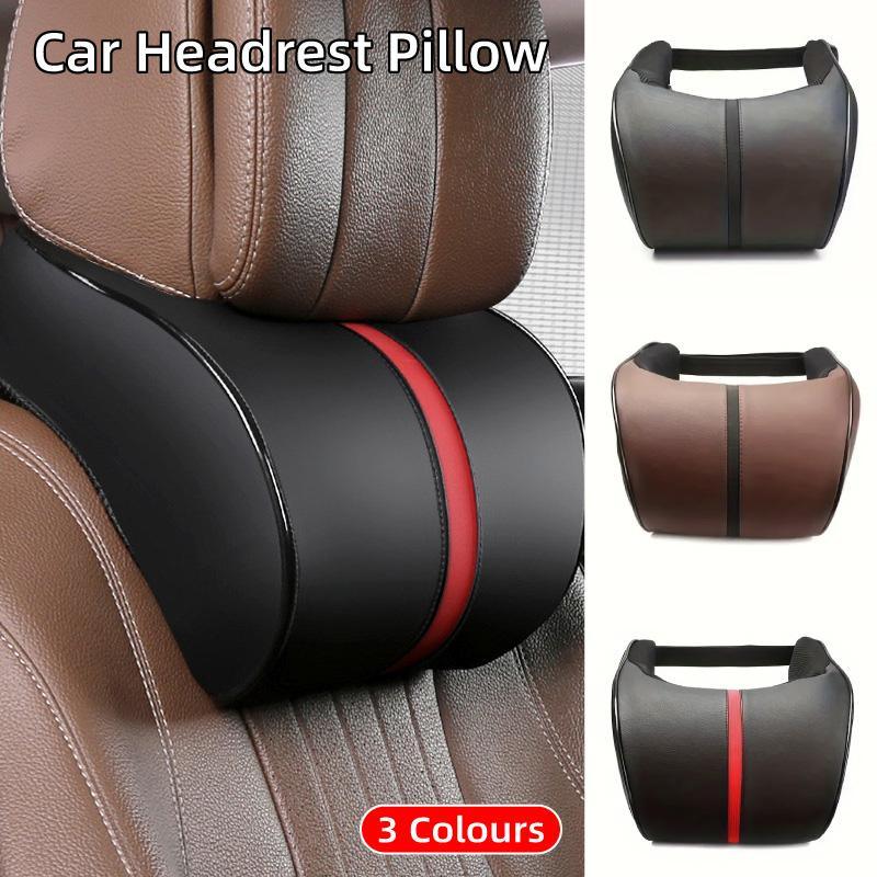 V528-CAR-HEADREST-RED-290027-202510010418-00 Car Headrest Neck Pillow for Comfortable Travel Support Memory Foam Car Pillow - Red - Image 1