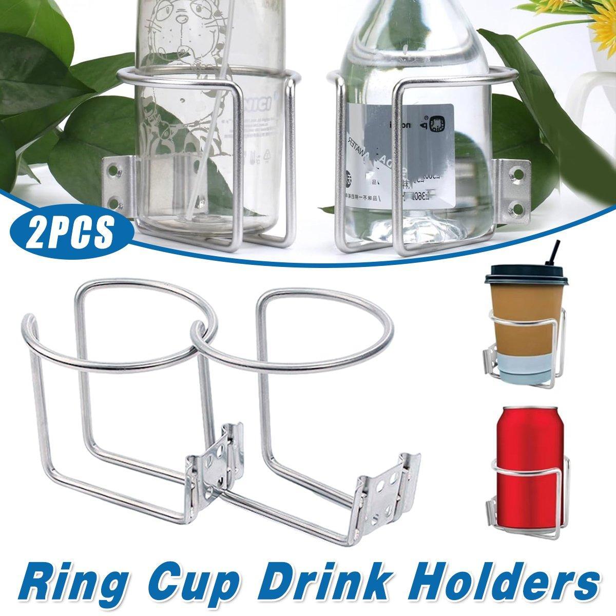 V528-CAR-MOUNT-2PCS-SILVER-229028-202509251116-00 2pcs Car Cup Holder Drink Bottle Holder Universal Vehicle Mug Holder for Travel - Image 1