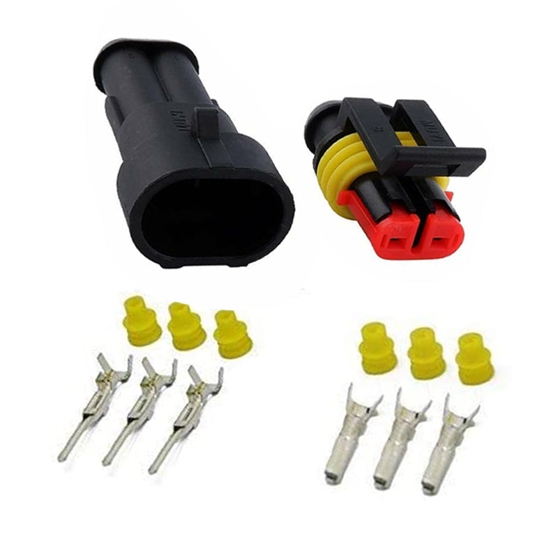 V528-CARELECTRICAL-10PCS-819582-202509291627-00 10 Set 2 Pin Waterproof Car Electrical Wire Sealed Connector Plug Cable 12V Kit - Image 1