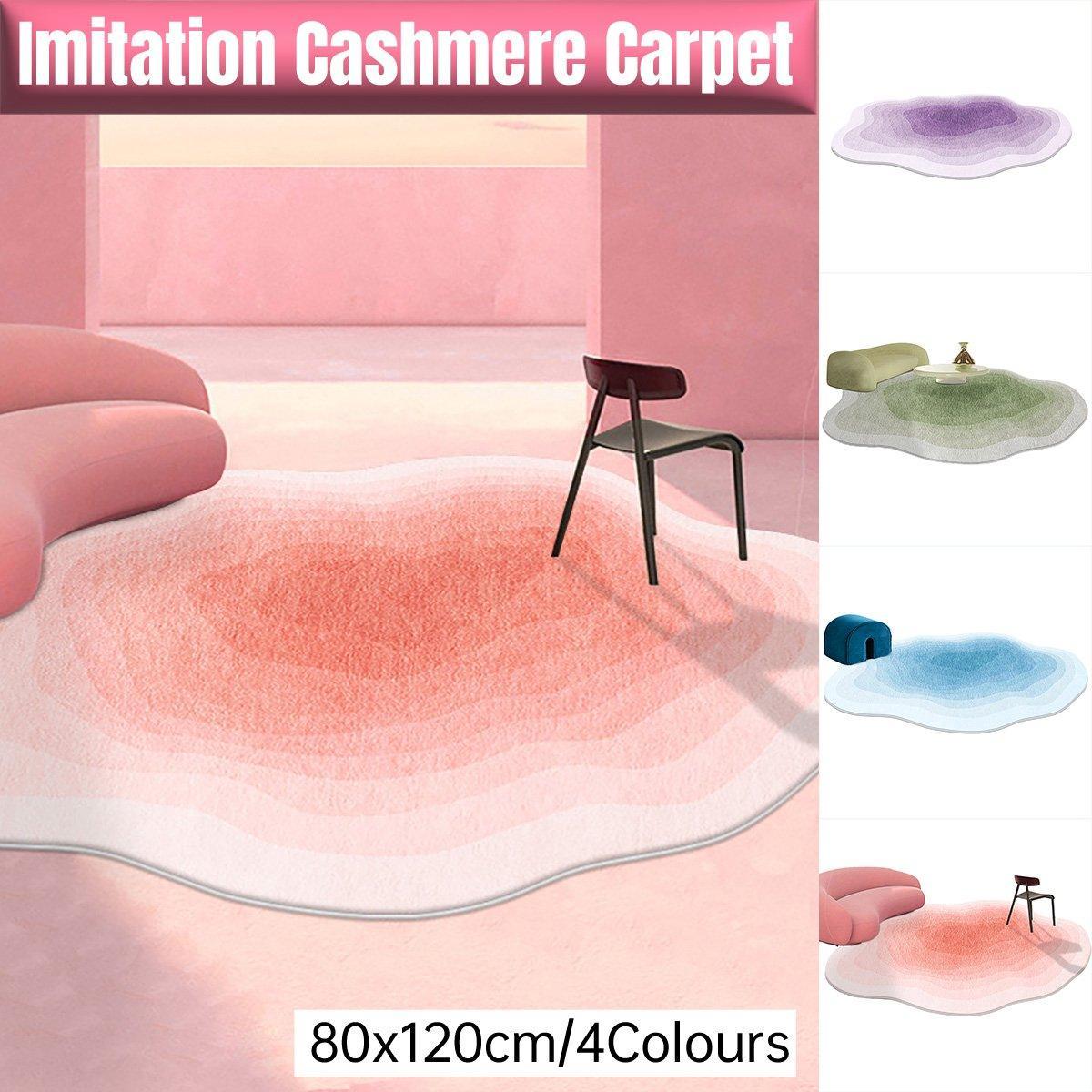 V528-CARPET-PURPLE-80-120-294115-202510010854-00 Shaped Cashmere Carpet Living Room Full Blanket Cloakroom Dressing Table - Purple - Image 1