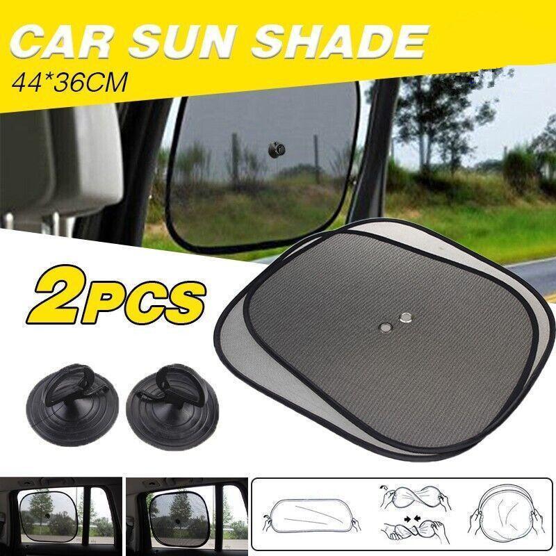 V528-CARSUNSHADE-2PCS-51252-202509291845-00 2PCS Car Window Sun Shade Mesh Visor for Rear Side Window UV Protection 44×36cm - Image 1