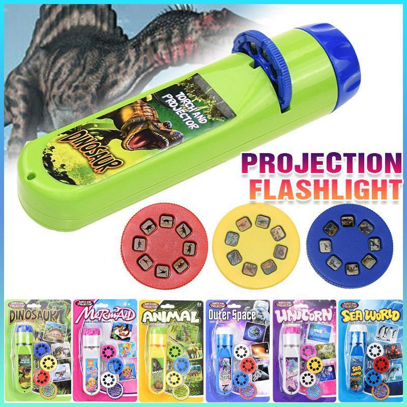 V528-CHILDRENPROJECTOR-DINOSAUR-284757-202510011200-00 Torch Projector Educational Toy Gift for Ages 3 to 12 with Slide Show Feature - Dinosaur - Image 1