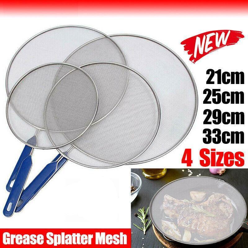 V528-COOKINGFRYING-21CM-74120-202510010145-00 4Size Anti Splatter Guard Oil Net Splash Cover Pan Screen Kitchen Cooking Frying - 21CM - Image 1