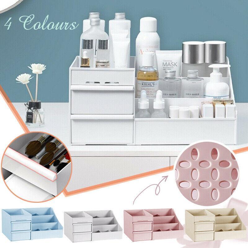 V528-COSMETICCASE-WHITE-17322-202510010227-00 Cosmetic Makeup Organizer With Drawers Bathroom Skincare Storage Box Holder Case - White - Image 1