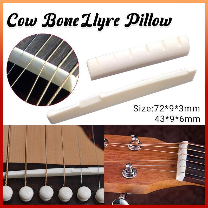 V528-COWBONELLYREPILLOW-1PAIR-738331-202509251353-00 Bone Acoustic Saddle Holder Display Nut Guitar Bridge and Strings End Rack - Image 1