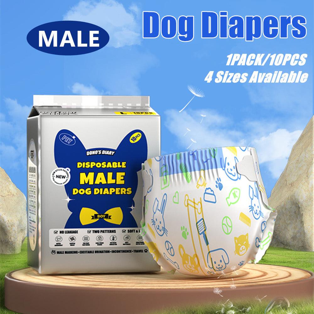 V528-DIAPERS-MALE-XS-135979-202509301218-00 Male Disposable Dog Diapers Leakproof Breathable with Colour Indicator - XS 14-33cm - Image 1