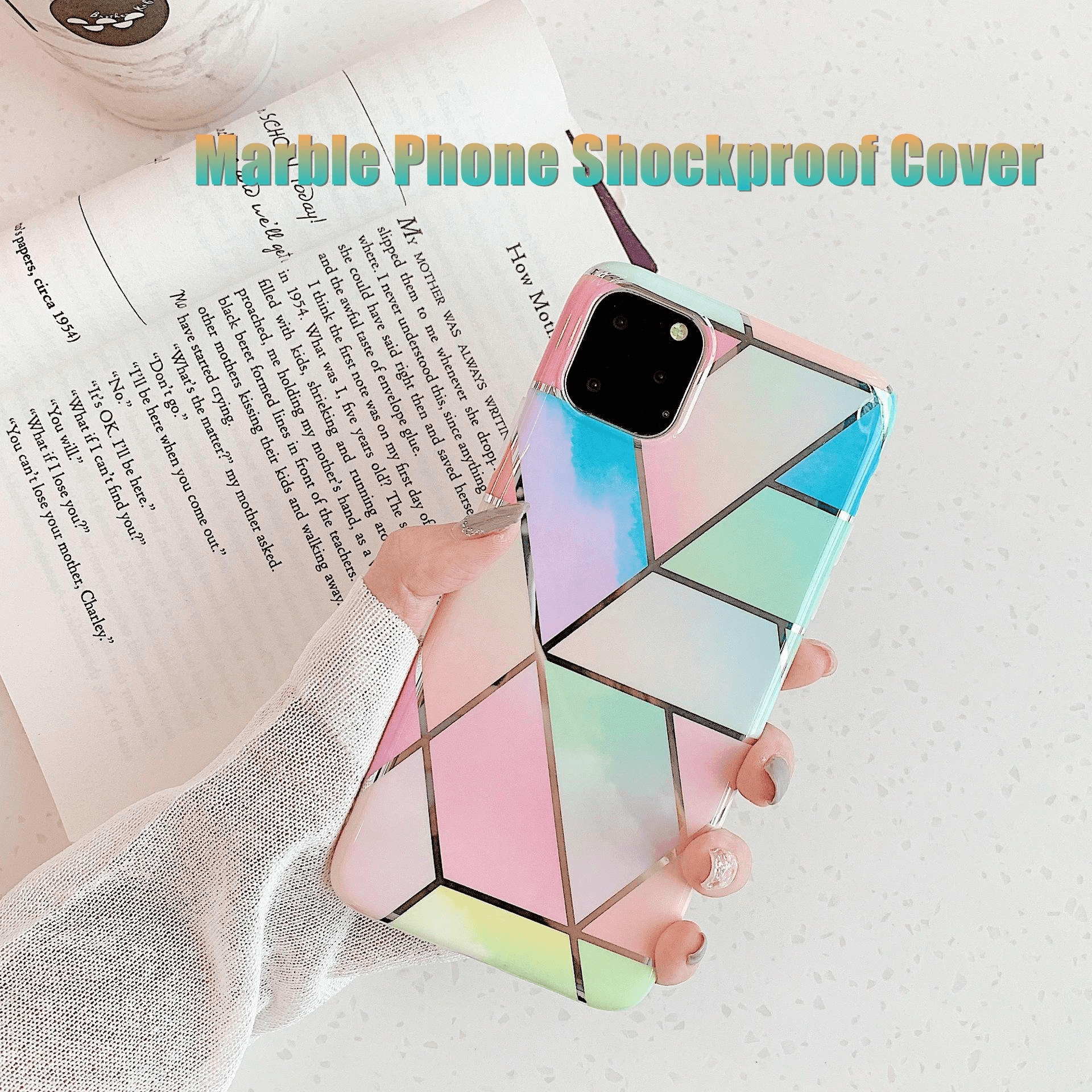 V528-DLS-CAISE-IP13PROMAX-722397-202509291854-00 Rainbow Case for iPhone 14 13 12 11 Pro Max XR XS Marble Phone Shockproof Cover Silicone - For iphone 13 Pro Max - Image 1