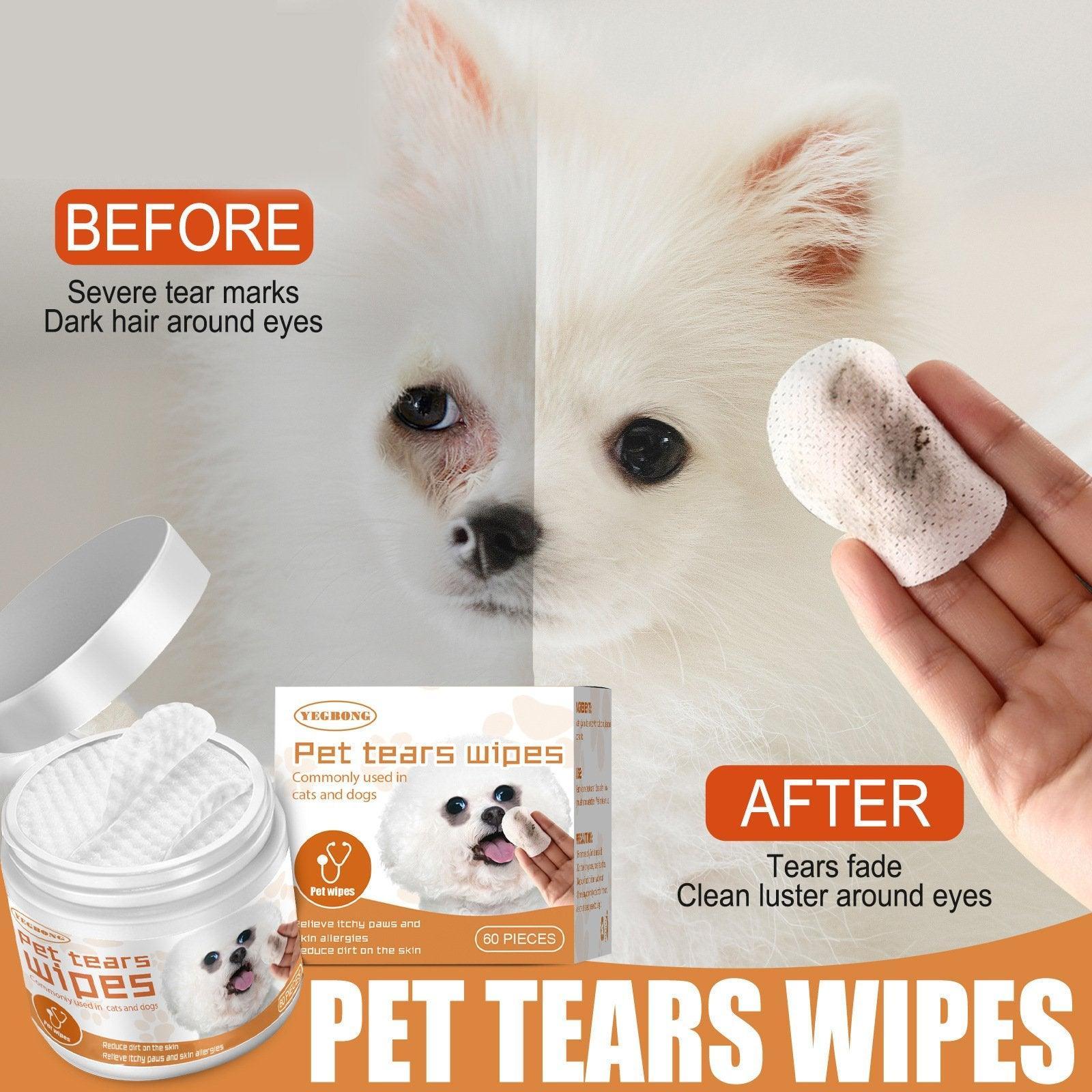 V528-EYE-WIPES-515914-202509291845-00 Pet Eye Wipes Clean Dogs Cats Tear Stain Removal Eye Dirt Cleaning Cotton Pads - Image 1