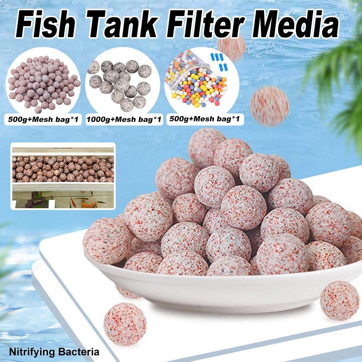 V528-FILTER-WSPJQ-500G-932657-202510010927-00 Quartz Ball Ceramic Bio Ball Filter Media Biological Ring for Aquarium Fish Tank - Colourful-500g - Image 1