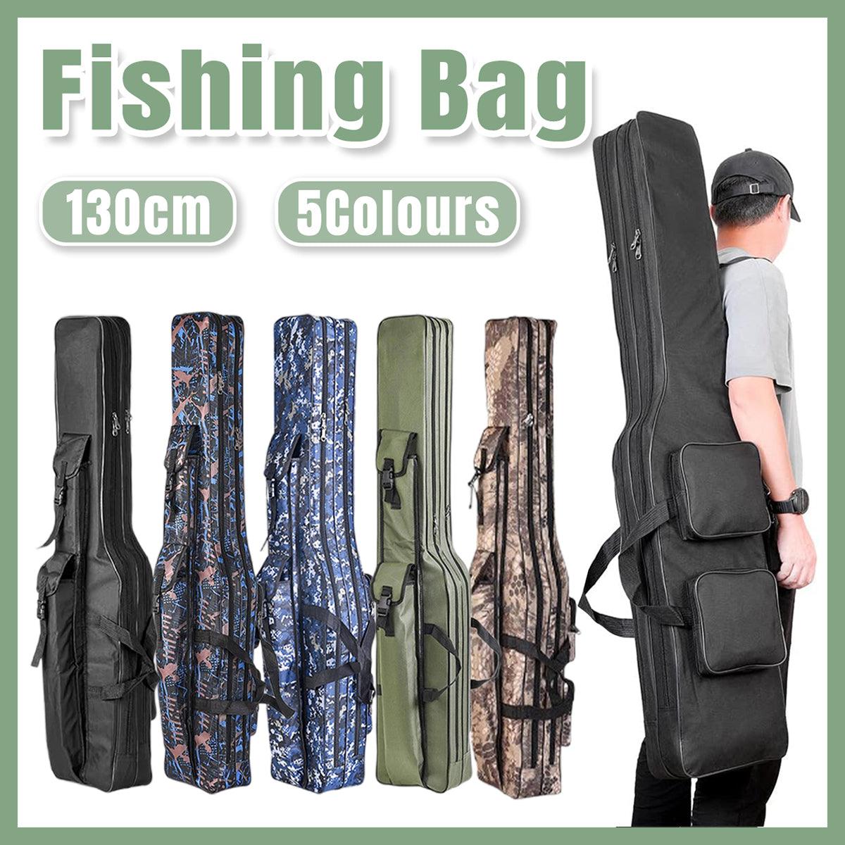 V528-FISH-GEAR-BAG-BLUECP-797989-202509301254-00 130cm Big Belly Fishing Tackle Bag Rod Storage Carry Case Outdoor Fishing Bag - Deep blue camouflage - Image 1