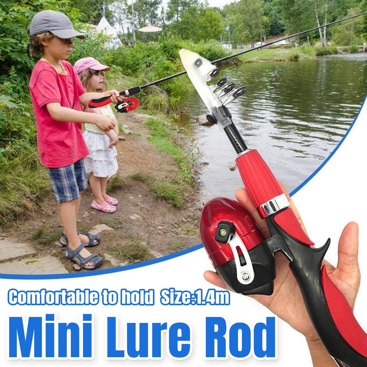 V528-FISH-ROD-REEL-RED-1-4-787229-202509251420-00 Compact Telescopic Fishing Rod Portable 1.4m Pole for Travel and Outdoors - Image 1
