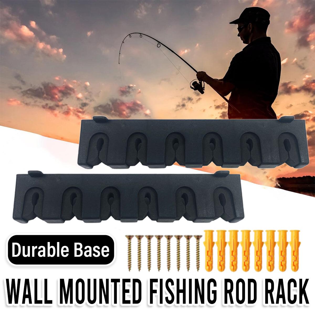 V528-FISHING-8-573934-202509291745-00 Wall Mounted Fishing Rod Holder Display Rack Sturdy Fishing Rod Storage Stand - Image 1