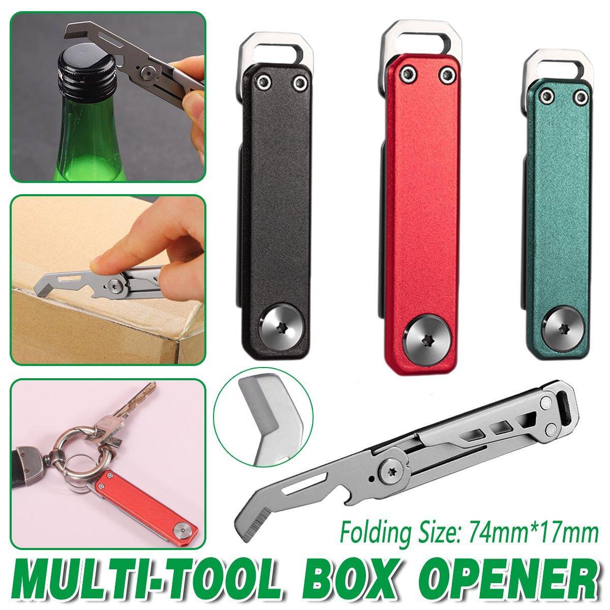 V528-FOLDING-KNIFE-RED-823563-202510010518-00 Multifunctional Folding Knife Case Opener Portable Bottle Opener EDC Tool Kit - Red - Image 1