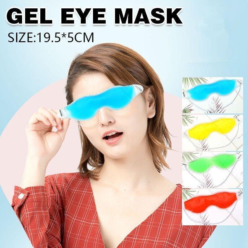 V528-GELEYEMASK-1PC-BLUE-795188-202509301500-00 Blue Relaxing Gel Eye Mask Cold Pack Warm Hot Heat Ice Cool Pad Puffiness Headache - 1PC - Image 1