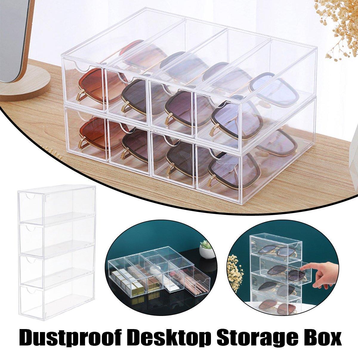 V528-GLASSES-CASE-4TH-FLOOR-742995-202509251031-00 Stackable Acrylic Glasses Sunglasses Display Box Four Layer Drawer Storage - Image 1