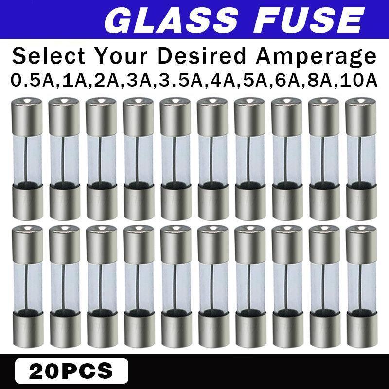 V528-GLASSFUSE-2A-20PCS-308185-202510010027-00 20Pcs M205 Glass Fuse 5Mm X 20Mm Slow Blow 250V / Select From 0.5A To 10A Amp - 20PCS F2A - Image 1