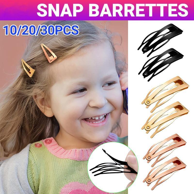 V528-HAIRCLIPS-GOLD-10PCS-846743-202510010018-00 UP 30X Double-grip Hair Clips Metal Snap Barrettes Hair Styling Tool Women Girls - Gold(10PCS) - Image 1