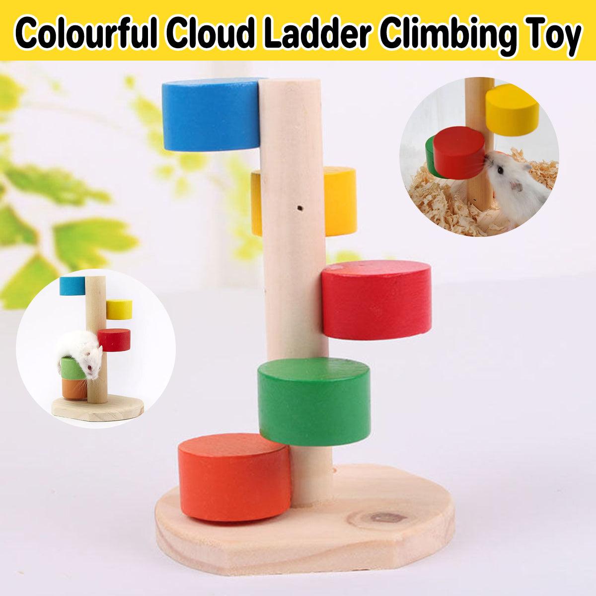 V528-HAMSTER-TOY-LADDER-303226-202509291554-00 Hamster Toys Colorful Cloud Ladder Climbing Exercise Play Stairs for Cage - Image 1
