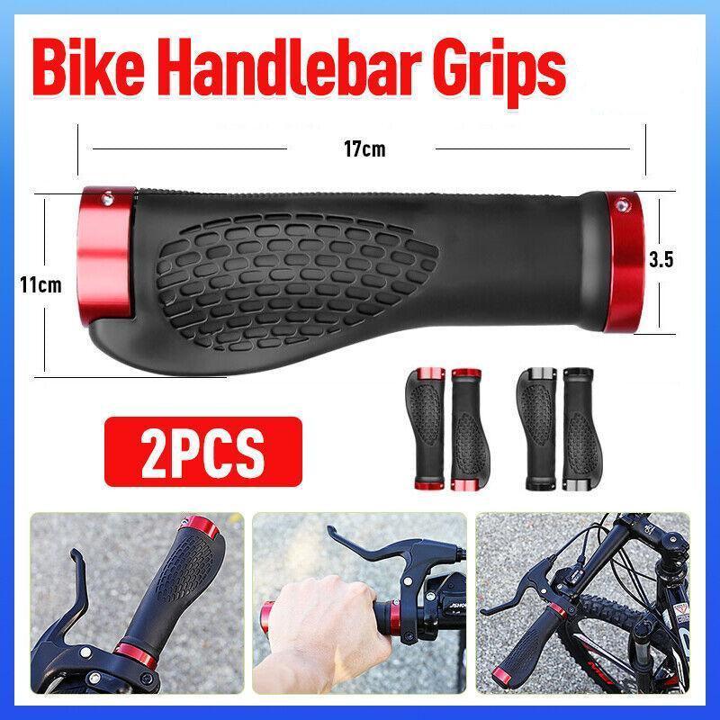 V528-HANDLEBARGRIPS-BLACK-2PCS-59706-202509190930-00 Cycling Lock-On Mtb Ergonomic Mountain Bike Rubber Grips Bicycle Handlebar Au - Black - Image 1