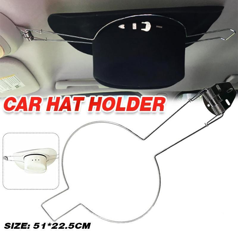 V528-HATHOLDER-652050-202509291418-00 Car Hat Holder Spring Loaded Rack for Akubra Hard Hat Riding Helmet Storage - Image 1