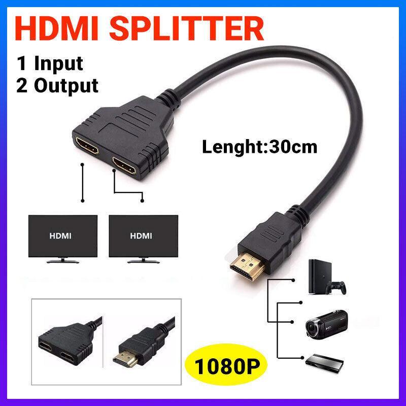 V528-HDMISPLITTER-975080-202509251425-00 Hdmi Splitter 1 In 2 Out Cable Adapter Converter 1080P Multi Display Duplicator - Image 1