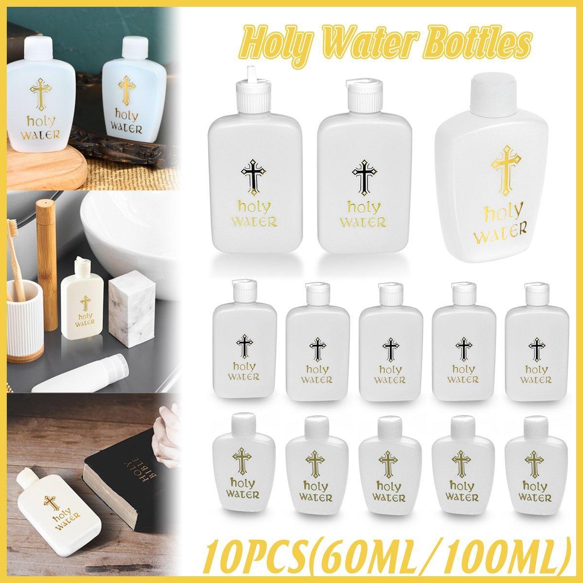 V528-HOLY-WATER-BOTTLE-10PCS-802359-202509251154-00 10XHoly Water Bottle Gold For Cross Plastic Portable Holy Water Container Easter - Image 1