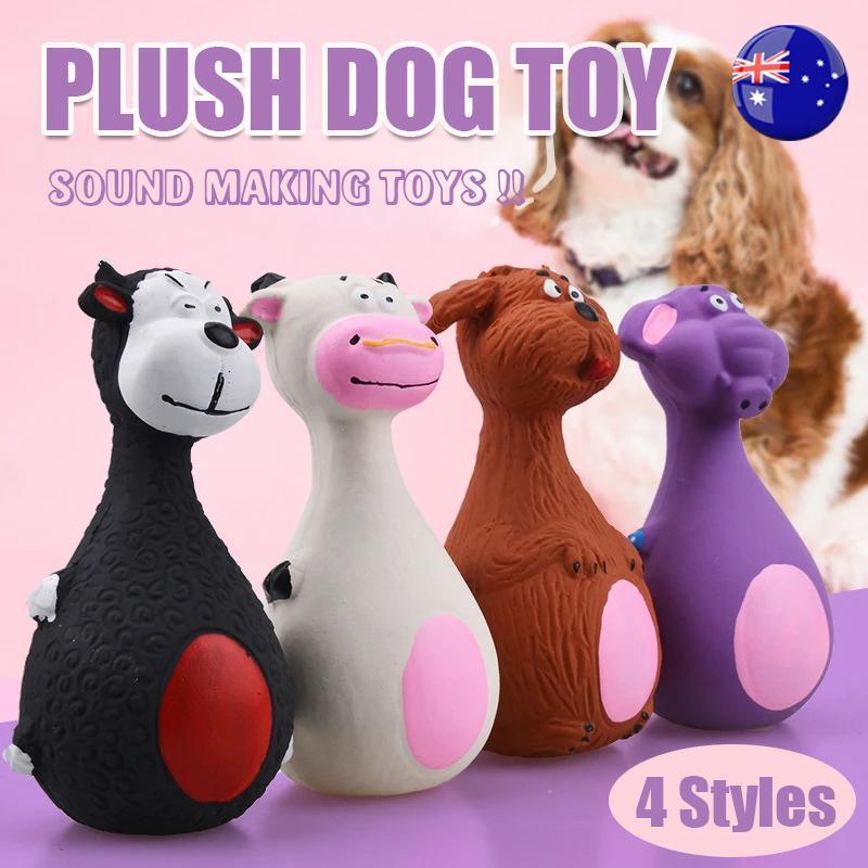 V528-LATESQUEAKYDOG-BLACK-653170-202510010754-00 Latex Squeaky Dog Toys Puppy Pet Chew Toys Squeaker Soft and Interactive - Black - Image 1