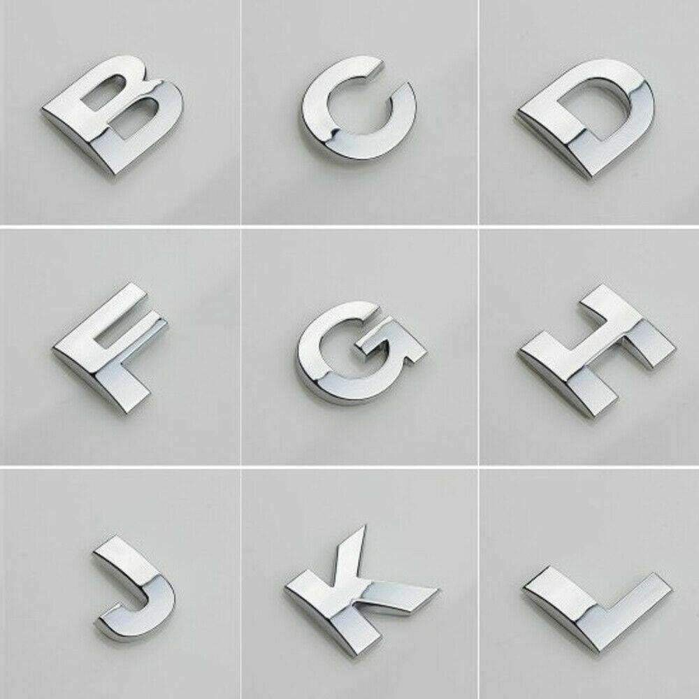V528-LETTER-NUMBER-NUMBER564560-202510010037-00 A-Z Alphabet Letters Car Sticker Self Adhesive Auto Badge Emblem 3D Chrome Good - Number 5 - Image 1