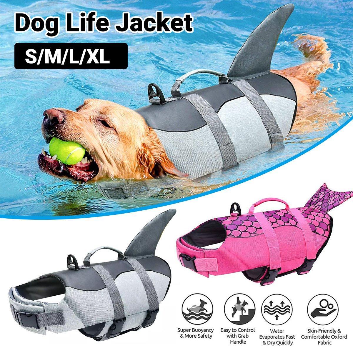 V528-LIFE-JACKET-PINK-L-557226-202510010309-00 Pet Life Jacket Dog Swim Vest Outdoor Water Gear for Summer Swimming Activities - Pink L - Image 1