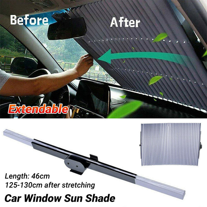 V528-LIGHT-BARRIER-46CM-647726-202509291745-00 Retractable Folding Sunshade Car Curtain Blackout Window Shade Vehicle Sun Block - Image 1