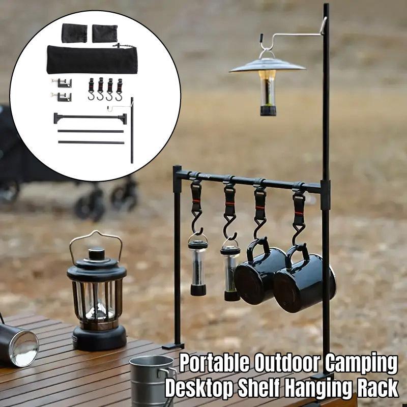 V528-LIGHT-STAND-422427-202509291519-00 Outdoor Camping Hanging Rack Desktop Shelf Table Side Storage Camping Organizer - Image 1