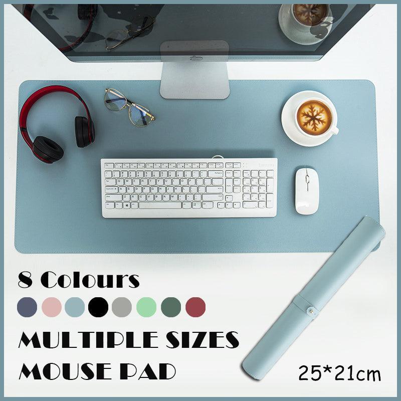 V528-LIGHTGREEN25-21CM82216-202509301327-00 Leather Mouse Pad Gaming Waterproof Desk Mat 25 x 21cm Anti Slip - Light Green - Image 1