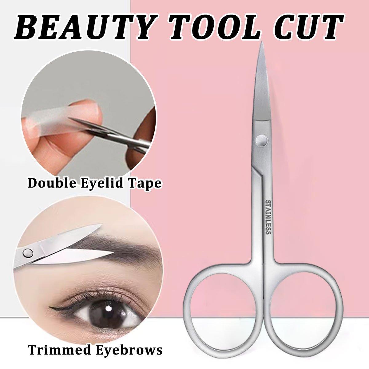 V528-LML-A0402-343687-202509251516-00 Eyebrow Trimming Scissors Eyelash Nose Hair Cutter Manicure Tweezers - Image 1