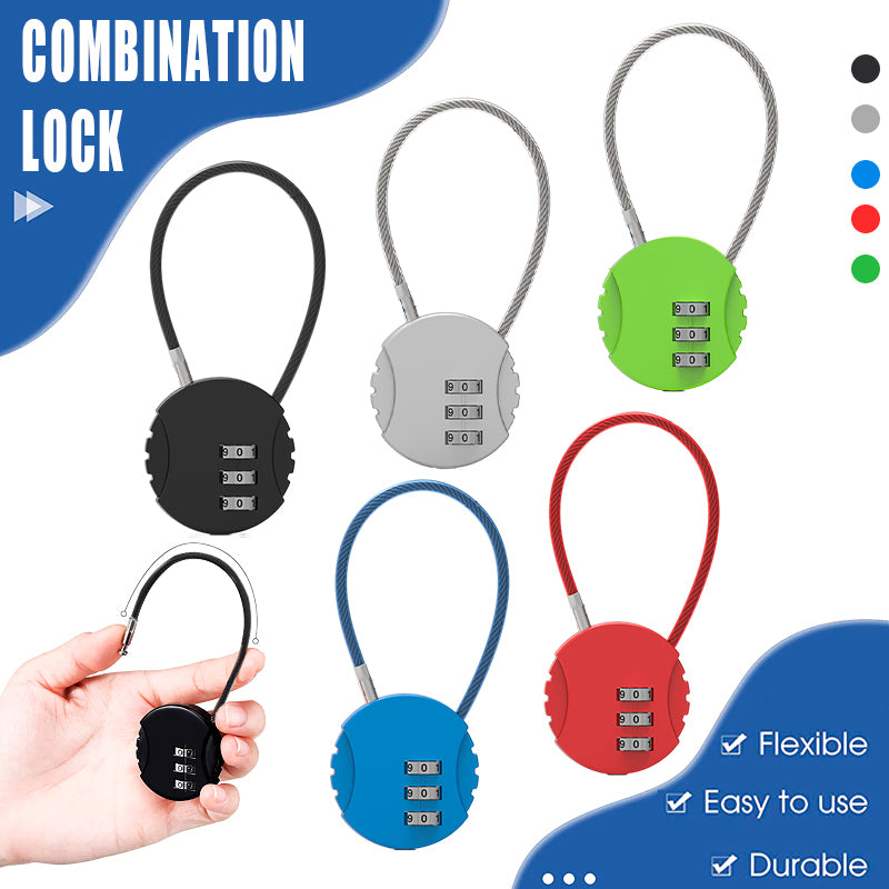 V528-LOCK-GREEN-34321-202509251325-00 Combination Lock Padlock Locker 3 Digit Security Bike Suitcase Luggage Bag - Green - Image 1