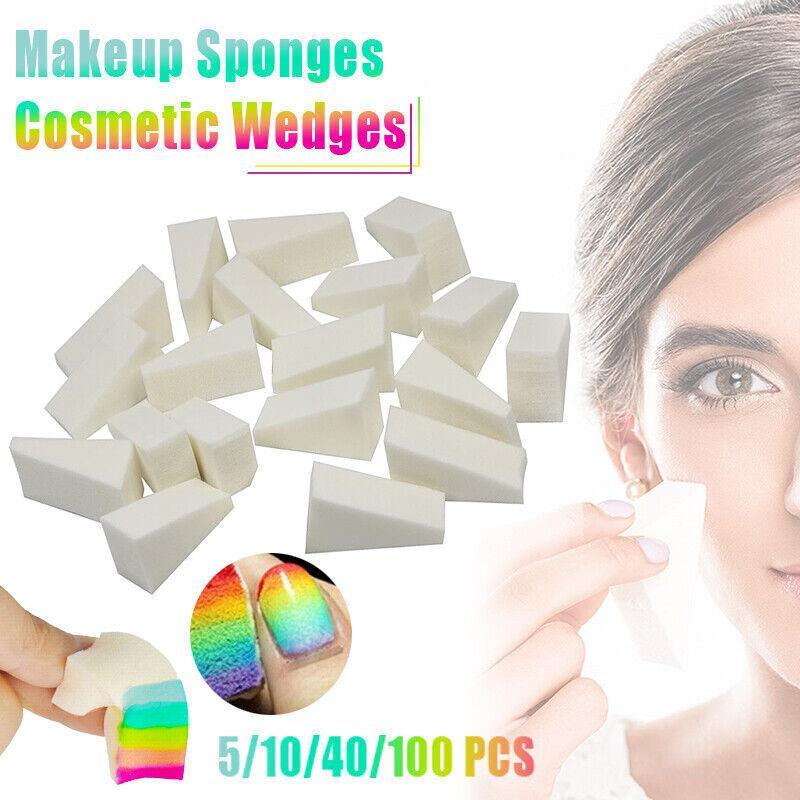 V528-MAKEUPSPONGE-5PCS-412191-202510011018-00 5/10 Makeup Sponge Cosmetic Wedges Nail Art Blend Foundation Contour Facial Puff - 5PCS - Image 1