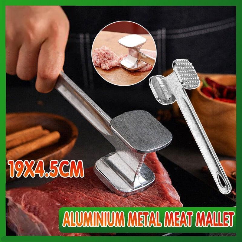 V528-MEATMALLET-798513-202509291736-00 Aluminium Meat Tenderizer Hammer Tool for Steak Chicken Beef 19x4.5cm - Image 1